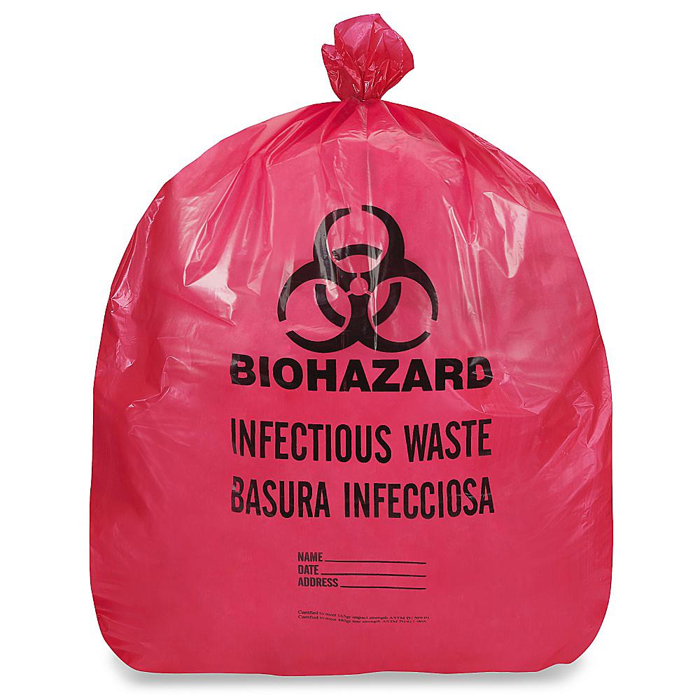 Red Hazardous Material Waste Bag 